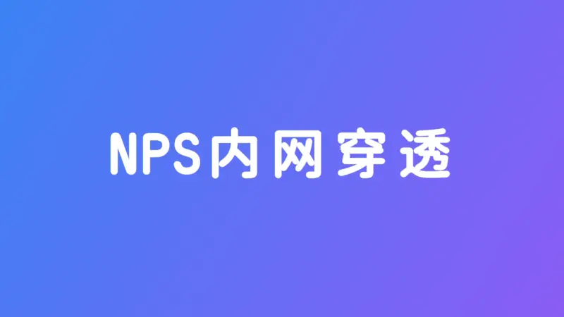 内网穿透工具NPS搭建-真不错鸭
